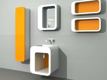 UnopuntoZero COMP 4 - Vanity unit with cabinets with mirror by LASA IDEA - view 2